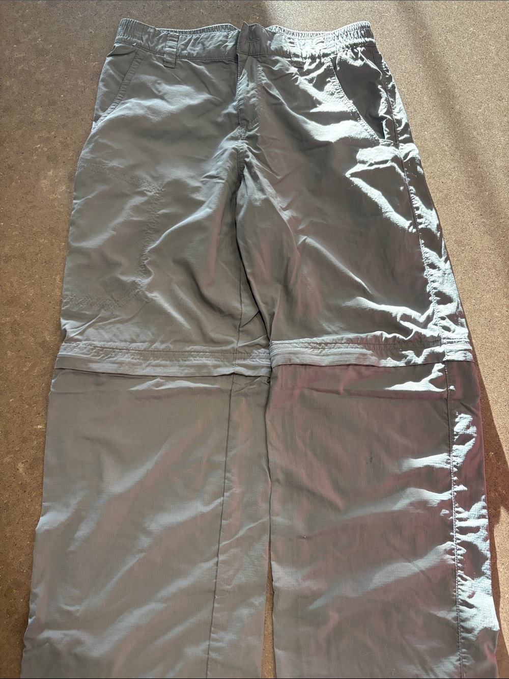 Columbia Light Gray Kids Convertible Outdoor Pants